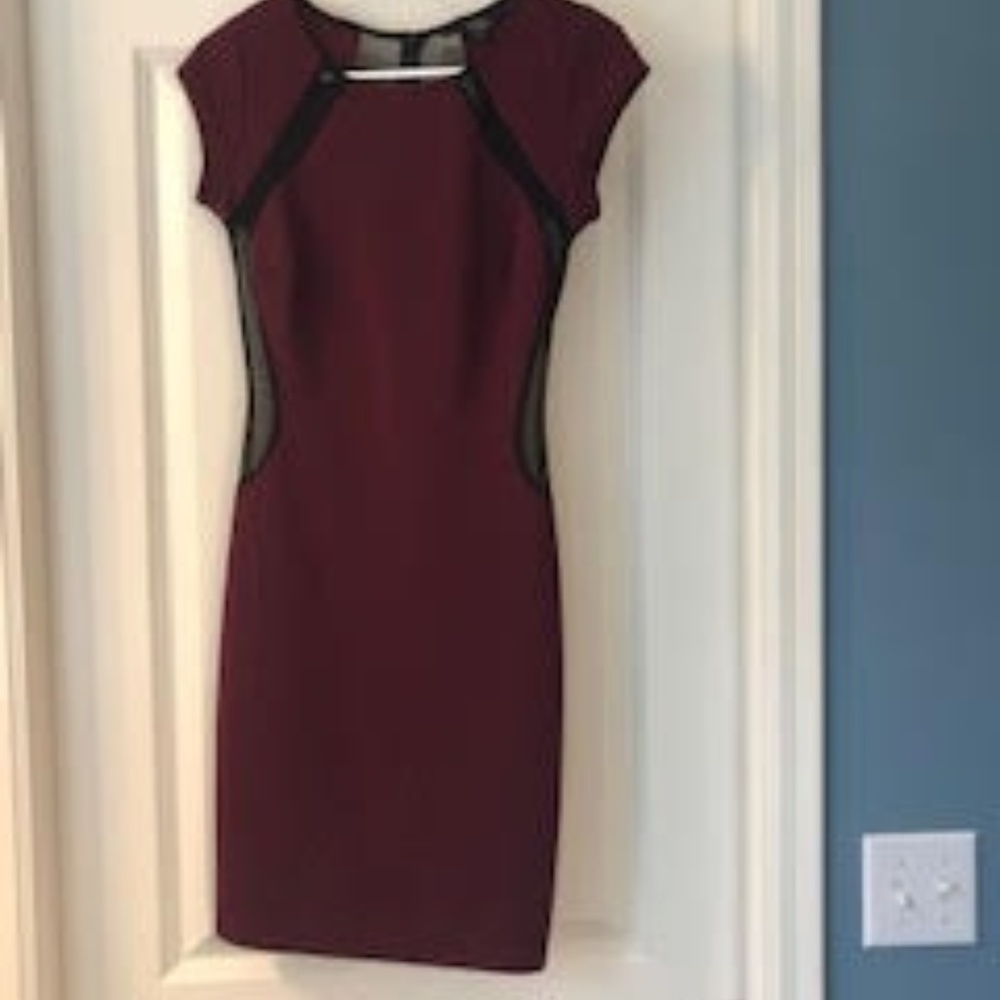 Guess Purple Mesh Back Short Dress